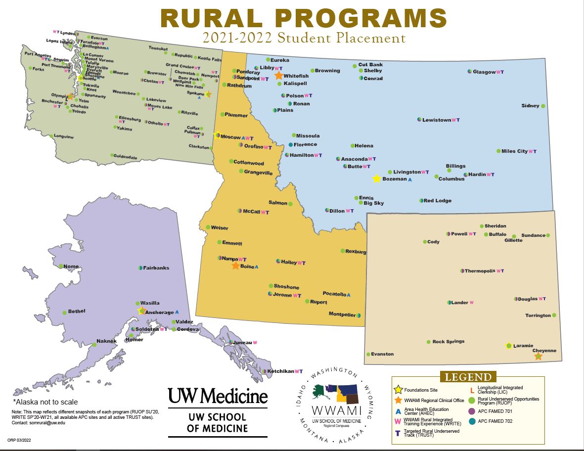 Rural Programs Student Placements 2021-2022