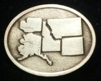 pin showing the five states in outline