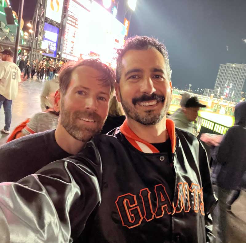Dr. Sarah and husband at a Giants baseball game