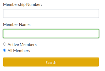 screenshot of how the AOA membership listing looks on the website
