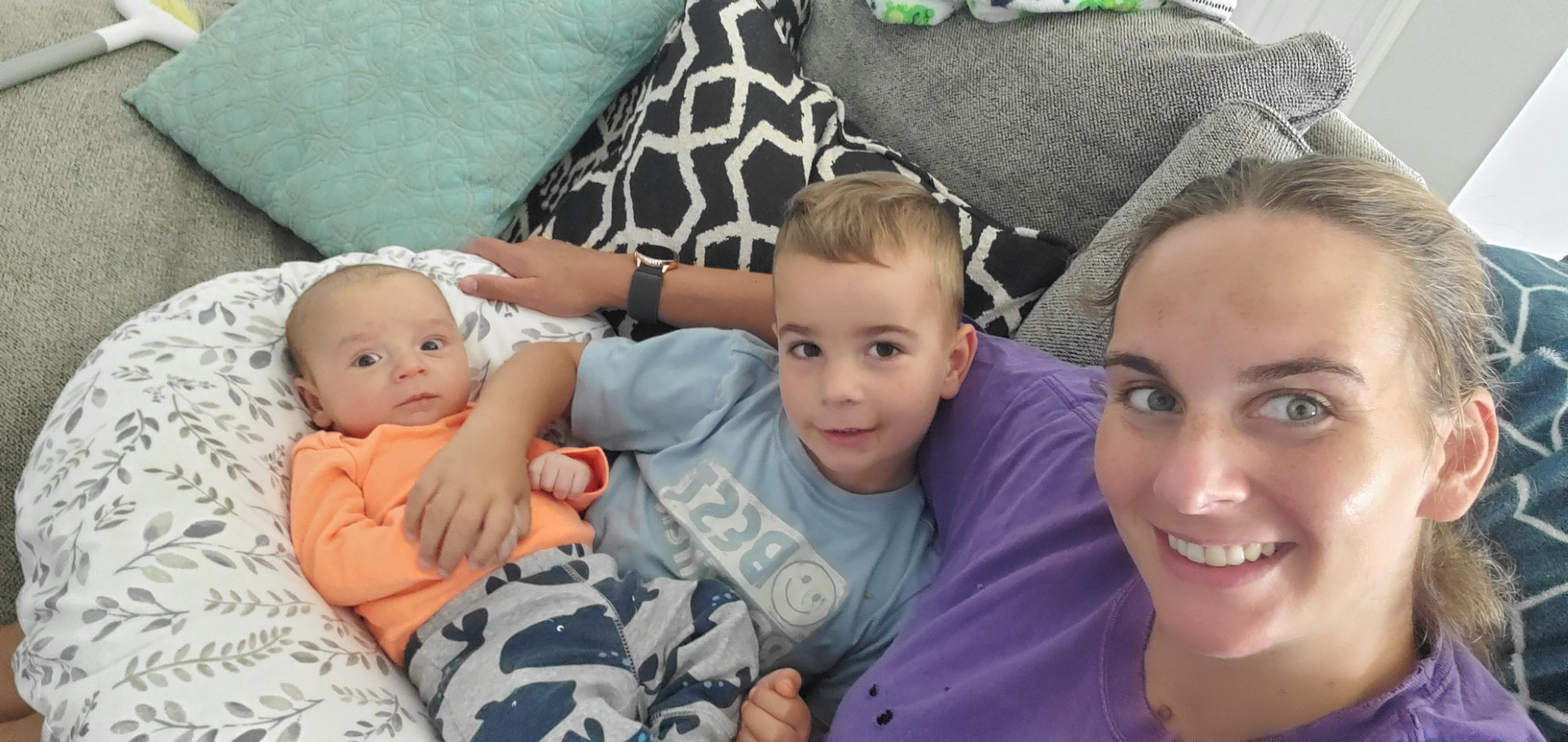 (Left to right) James, Michael and Caryn Havlovick