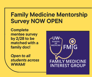 An infographic for the family medicine mentorship matching program