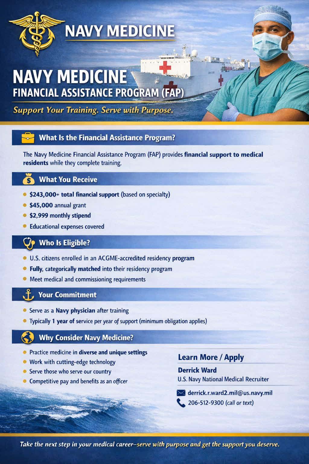 a flyer for the navy financial assistance program