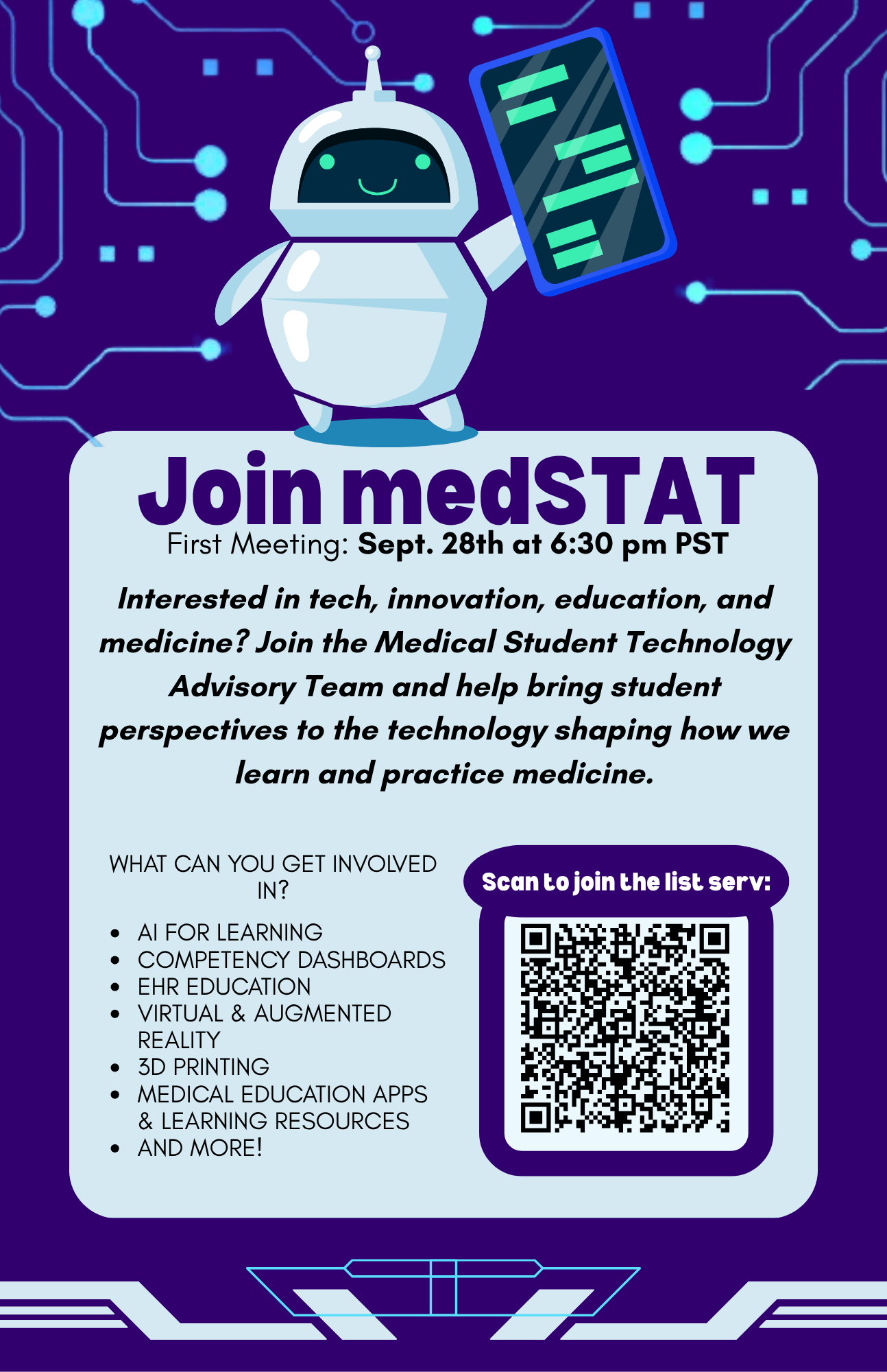 A flyer advertising medSTAT