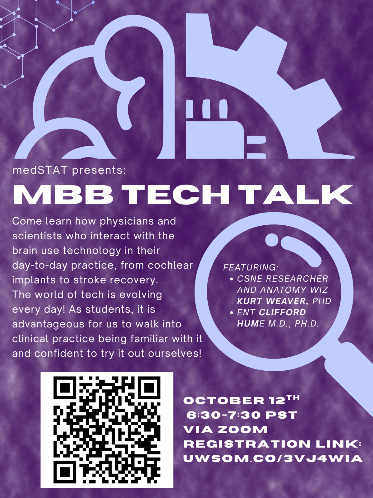 A flyer advertising the MedSTAT Tech Talk