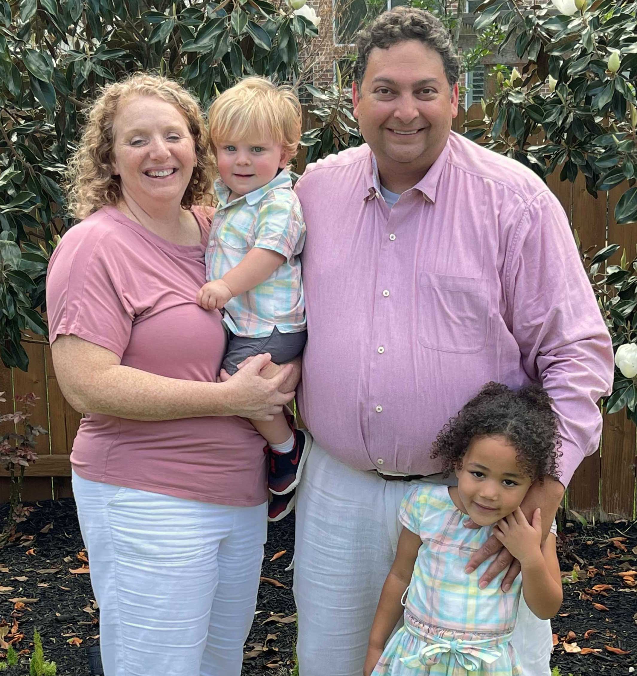Dr Malmberg with partner and their two children